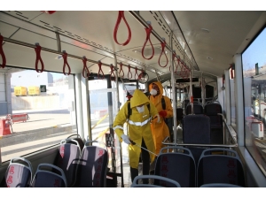 Elazığ’da Toplu Taşıma Araçları İlaçlandı