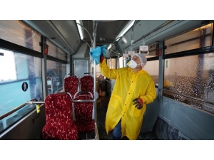 Otobüslerde Antibakteriyel Temizlik Çalışması