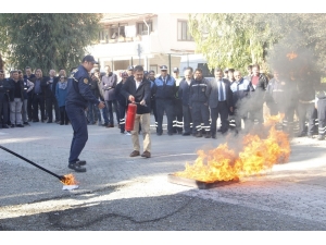 Ortaca’da Belediye Personeline Yangın Eğitimi Verildi