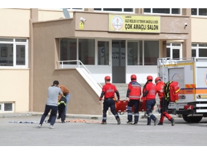 Çankırı’da Gerçeğini Aratmayan Deprem Tatbikatı
