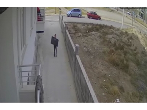 Televizyonu Çalan Hırsızlar Güvenlik Kamerasına Yakalandı