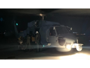 Gökçeada’da Kalp Krizi Geçiren Hastaya Helikopterli Tahliye