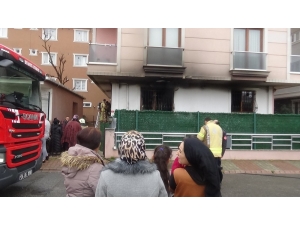 Alev Alev Yanan Eve Vatandaştan Hortumla Müdahale Kamerada