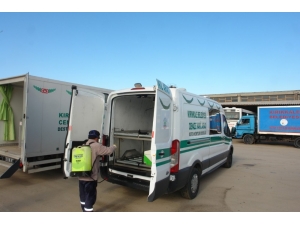 Kırıkkale’de Servis Ve Cenaze Araçları Dezenfekte Edildi