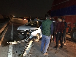 Polis Memuru Görev Çıkışı Kaza Yaptı