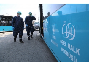 Sivas’ta Halk Otobüslerinde Virüs Önlemi