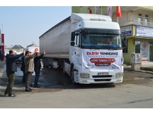 Ağrı’dan İdlib’e Yardım Gönderildi