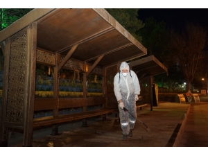 Nevşehir’de Özel Halk Otobüsleri Ve Duraklar Dezenfekte Edildi