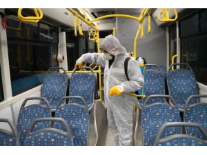 Diyarbakır’da Havalimanı Ve Toplu Taşıma Araçları Dezenfekte Edildi