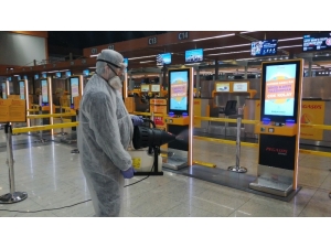 Sabiha Gökçen Havalimanı Dezenfekte Edildi