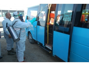 Keşan’da Toplu Taşıma Araçları Dezenfekte Ediliyor