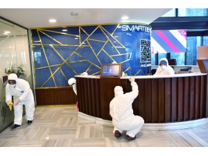 Beyoğlu’nda Tüm Ortak Kullanım Alanları Dezenfekte Ediliyor