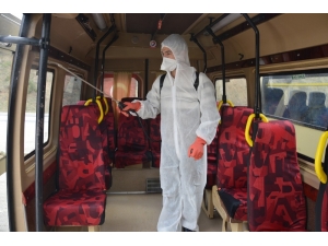 Niksar’da Dolmuş Ve Duraklarda Korona Virüs Önlemi