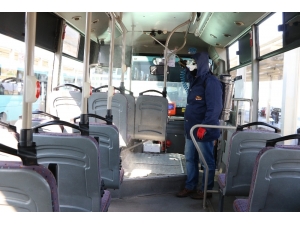 Manisa’da Özel Halk Otobüslerinde Korona Virüsü Önlemi