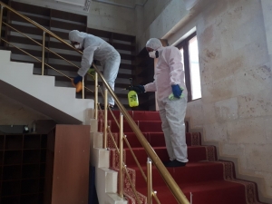 Karaköprü’deki Camilerde Korona Virüs Önlemi