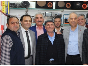 Başkan Şahin Ve Yaman, Küçük Sanayi Sitesi’nde Bir İşyeri Açılışına Katıldı