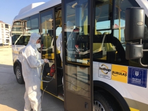 Bursa’da Şehir İçi Otobüslerine Korona Önlemi