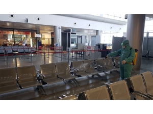Şerafettin Elçi Havalimanı Dezenfekte Edildi