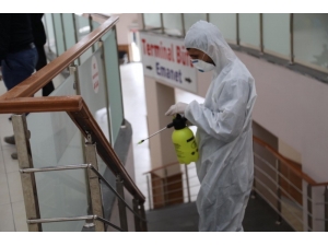 Bingöl’de Otobüs Terminali Dezenfekte Edildi