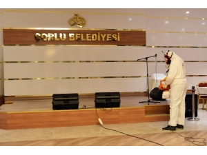 Çorlu Belediyesi, Korona Virüs Tedbirlerini Sürdürüyor