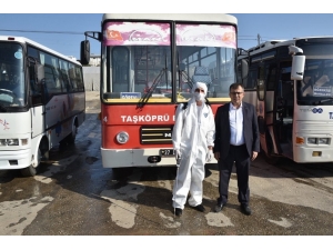 Taşköprü Belediyesi, Dezenfekte Çalışmalarını Sürdürüyor