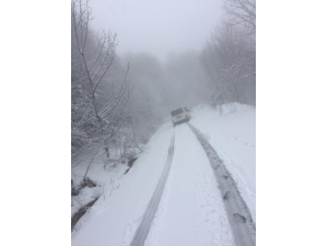 Düzce’de Yüksek Kesimlere Kar Yağdı