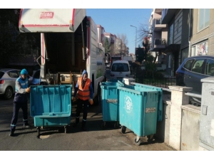 Korona Virüsüne Karşı Çöp Konteynerleri De Dezenfekte Ediliyor
