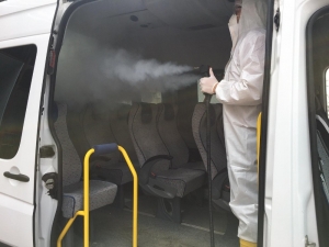 Kahta Minibüsleri Dezenfekte Edildi