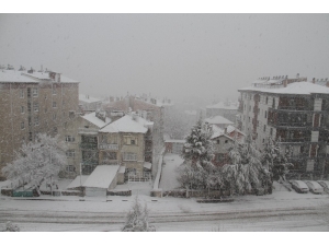 Beyşehir’de Kar Yağışı İlçeyi Beyaza Bürüdü