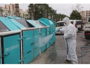 Erdemli’de Dezenfekte Çalışmaları Sürüyor