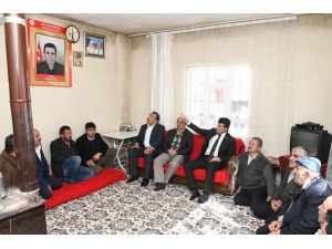 Başkan Şeylan’dan Şehit Aileleri Ve Yaralılara Ziyaret