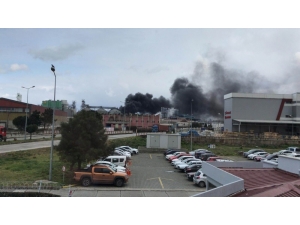 Samsun’da Lastik Ayakkabı Fabrikasında Yangın Çıktı, 3 Kişi Hastanelik Oldu