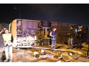 Gaziantep’te Belediye Otobüsü Devrildi: 20 Yaralı