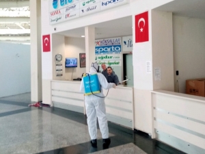 Terminallerde Dezenfekte Çalışmaları Devam Ediyor