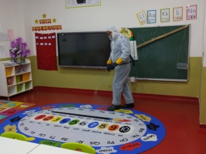 Doğa Kolejinde Dezenfektan Çalışmaları Yapıldı