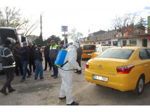Tekirdağ’da Taksi Ve Minibüsler İlaçlanıyor