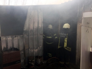 Malkara’da Konteyner Ev Yandı