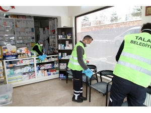 Talas’ta Koronavirüs Önlemleri Sürüyor