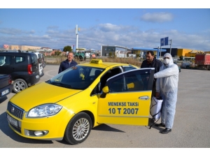 Ticari Taksiler Dezenfekte Edildi