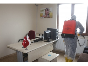 İha Bürosu Korona Virüsüne Karşı Dezenfekte Edildi