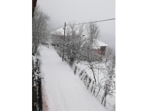 Karabük Baharda Yağan Karla Beyaza Büründü