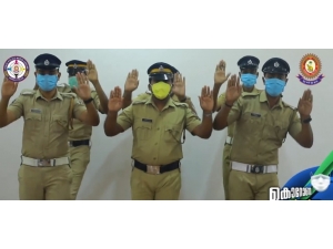 Hint Polisinden Korona Virüsüne Karşı El Yıkama Dansı