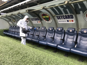 Ülker Stadyumunda Korona Virüse Karşı Dezenfekte Çalışması