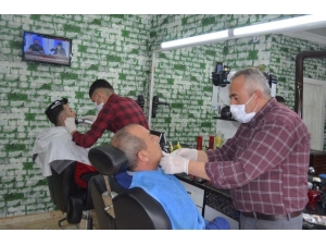 Kayseri’de Berberlerin Ve Çobanların ’Korona Virüs’ Önlemi Arttı