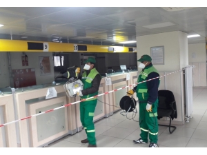 Resmi Kurumlar Korona Virüsüne Karşı Dezenfekte Ediliyor