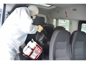 Terme’de 600 Araç Dezenfekte Edildi