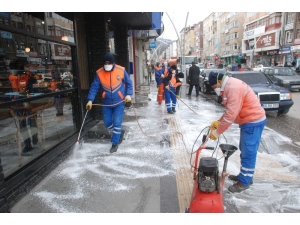 Tokat Caddelerinde Korona Virüs Temizliği