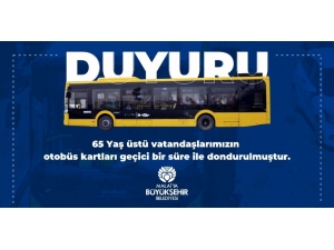 Malatya’da 65 Yaş Üstü Pasolar Nisan Sonuna Kadar Durduruldu