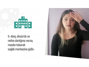 İşaret Diliyle Korona Virüs Kuralları Anlatıldı
