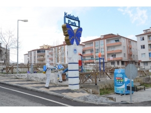 Battalgazi’de Depremzedeler İçin Kurulan Konteynerler Dezenfekte Edildi